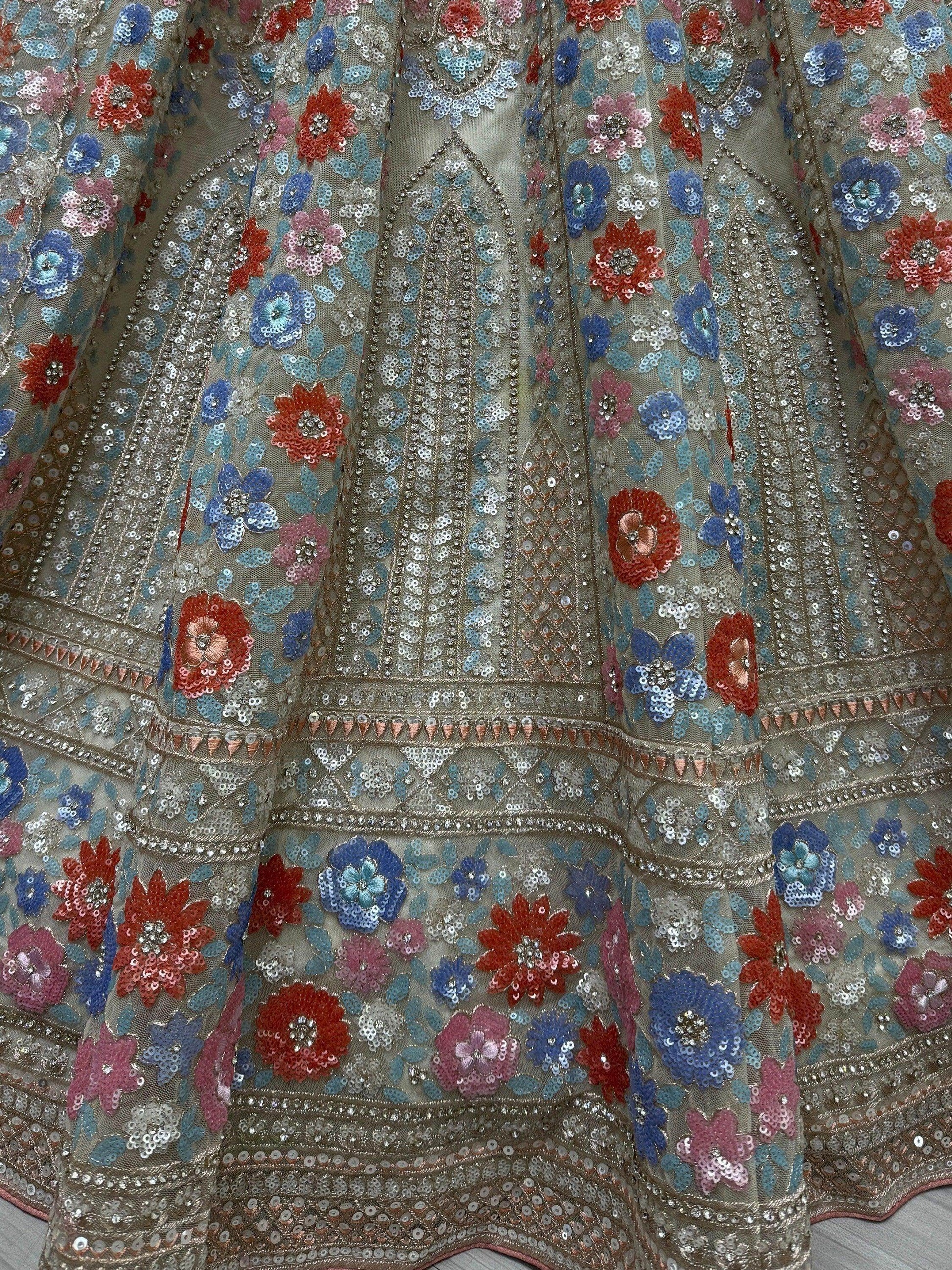 Incredible Grey Sequins Net Reception Wear Lehenga Choli With Dupatta - Zeel Clothing