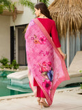 Incredible Hot Pink Thread Embroidery Viscose Wedding Wear Pant Suit - Zeel Clothing