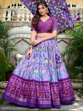 Incredible Lavender Patola Printed Silk Traditional Lehenga Choli - Zeel Clothing