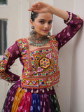 Incredible Multi-Color Bandhani Printed Georgette Navratri Special Lehenga With Blouse - Zeel Clothing