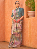 Incredible Multi-Color Foil Printed Silk Event Wear Saree With Blouse - Zeel Clothing