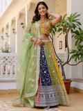 Incredible Multi-Color Sequins Georgette Wedding Lehenga Choli - Zeel Clothing