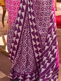 Incredible Pink Digital Printed Silk Festival Wear Saree With Blouse - Zeel Clothing