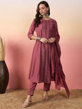 Incredible Pink Embroidered Silk Festival Wear Pant Suit With Dupatta - Zeel Clothing