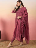 Incredible Pink Embroidered Silk Festival Wear Pant Suit With Dupatta - Zeel Clothing