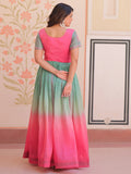 Incredible Pink Pearl Work Organza Party Wear Gown - Zeel Clothing