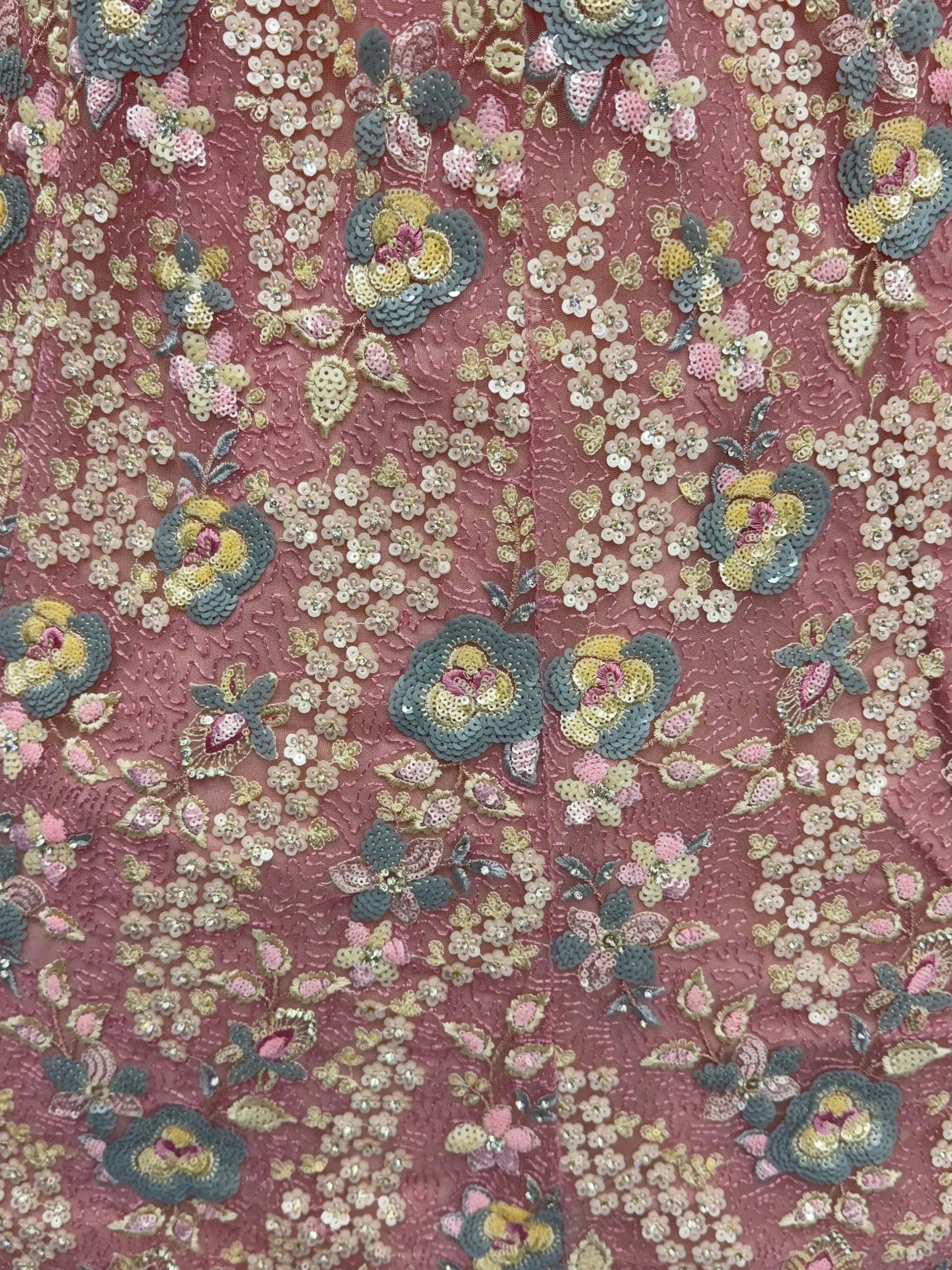 Incredible Pink Sequins Embroidery Net Bridesmaid Lehenga Choli With Dupatta - Zeel Clothing