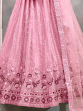 Incredible Pink Sequins Net Engagement Wear Lehenga Choli With Dupatta - Zeel Clothing