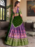 Incredible Purple Patola Printed Kanchipuram Traditional Lehenga Choli - Zeel Clothing