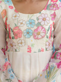 Incredible White Floral Printed Organza Traditional Pant Suit - Zeel Clothing