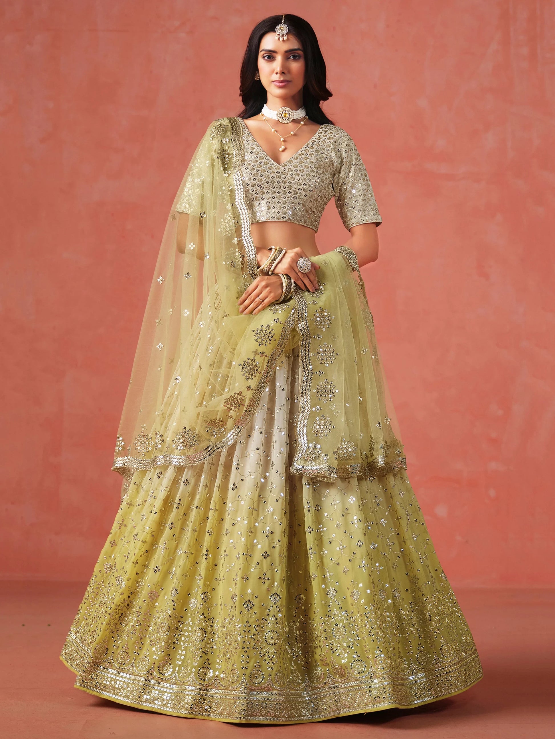 Incredible Yellow Zari Embroidery Designer Lehenga Choli - Zeel Clothing