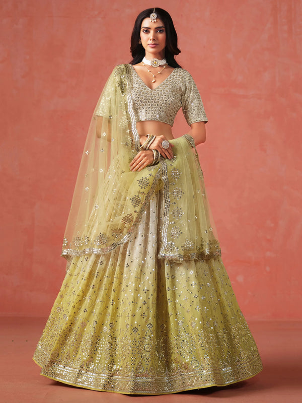 Incredible Yellow Zari Embroidery Designer Lehenga Choli - Zeel Clothing