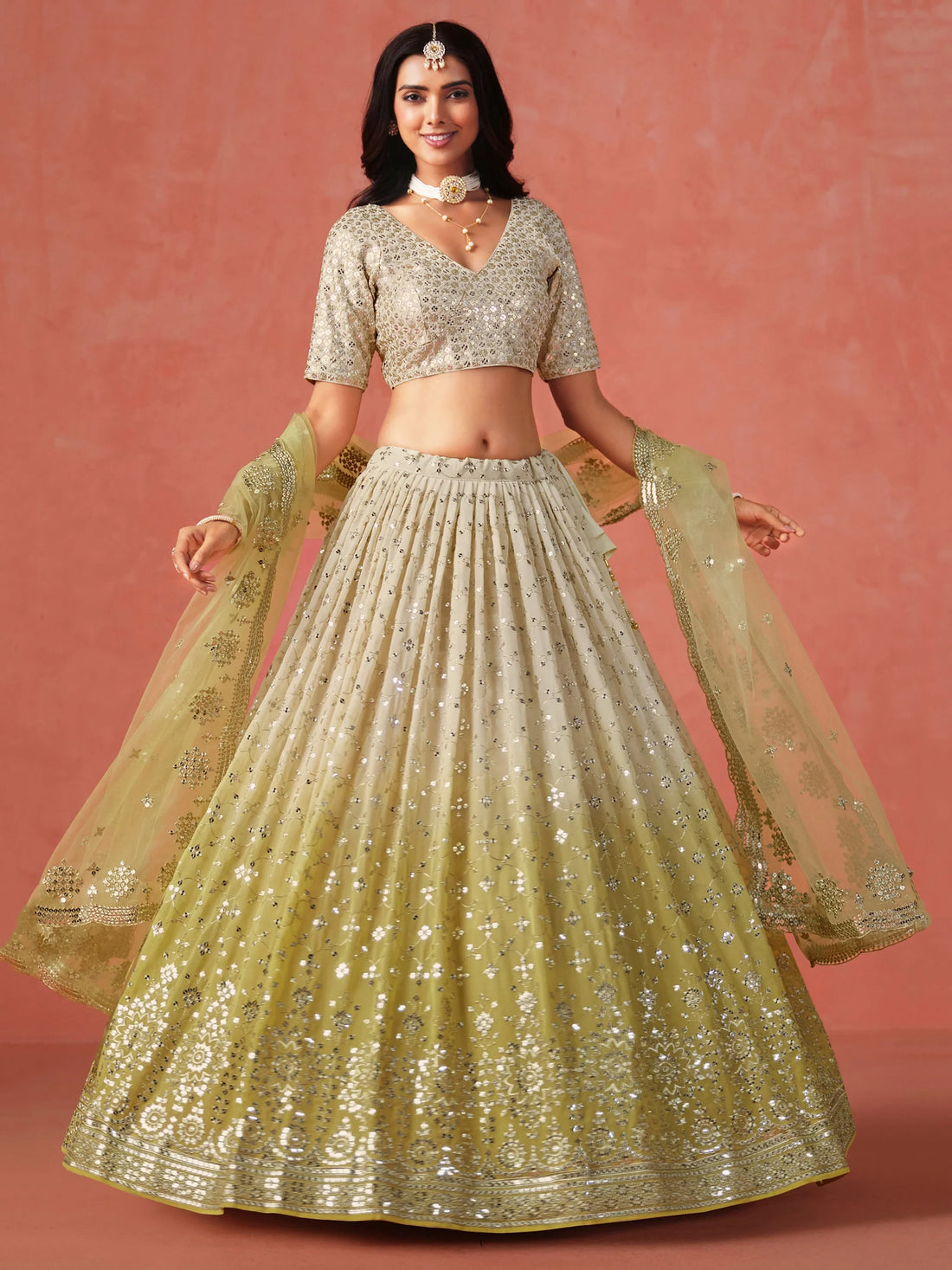 Incredible Yellow Zari Embroidery Designer Lehenga Choli - Zeel Clothing