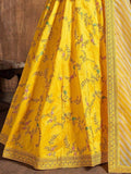 Interesting Yellow Embroidered Mulberry Silk Haldi Wear Lehenga Choli - Zeel Clothing