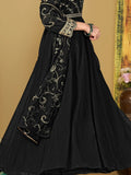 Lavish Black Sequins Georgette Anarkali Suit With Dupatta - Zeel Clothing