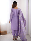 Lavish Lavender Sequins Chinon Wedding Wear Pant Suit And Dupatta - Zeel Clothing