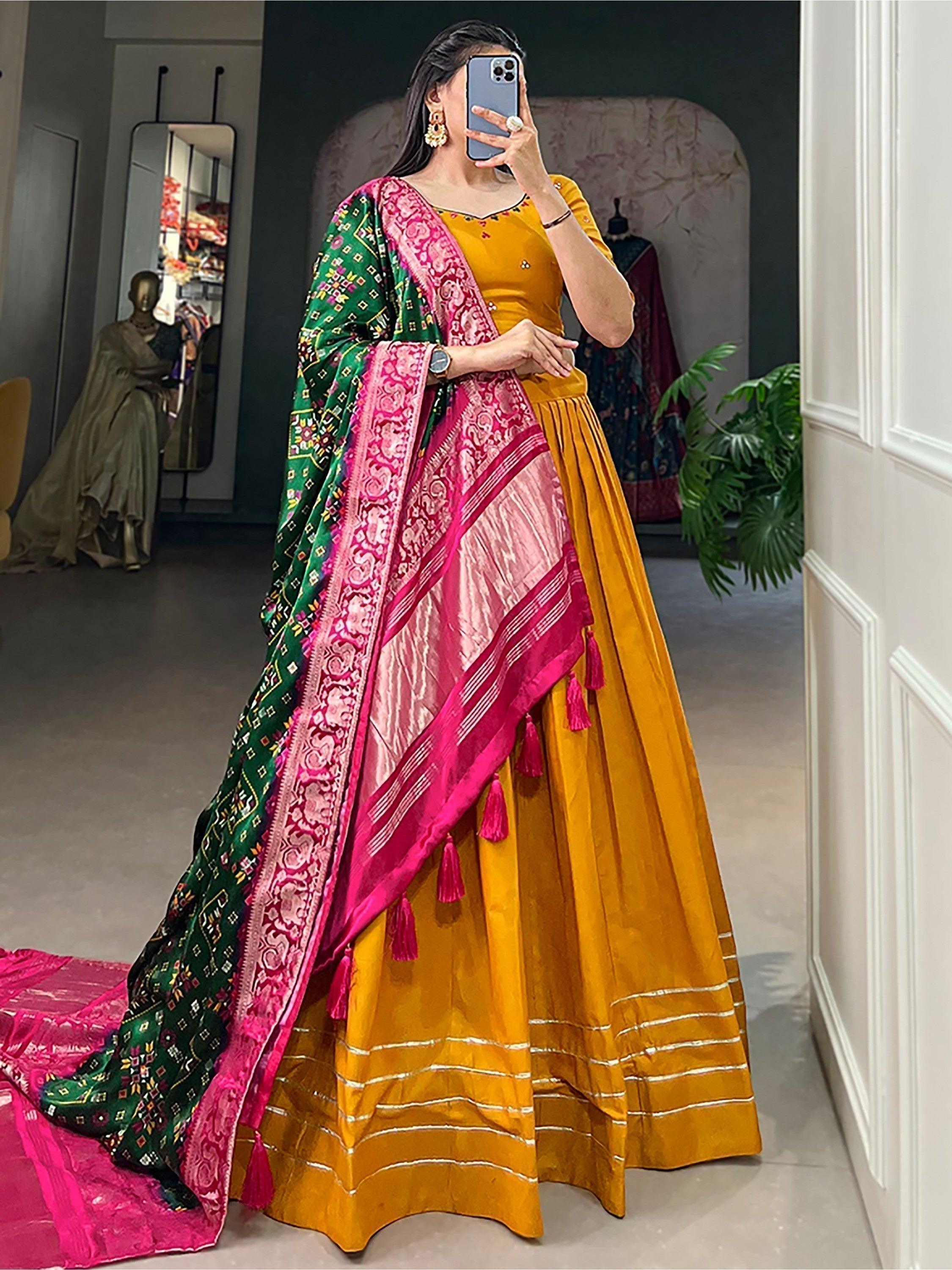 Ghagra choli yellow store