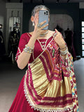Lovable Maroon Lace Work Georgette Wedding Lehenga With Blouse - Zeel Clothing