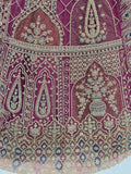 Lovable Pink Multi Thread Work Net Reception Wear Lehenga Choli With Dupatta