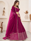 Lovable Rani Pink Sequins Georgette Wedding Wear Lehenga Choli - Zeel Clothing