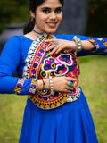 Lovable Royal Blue Rayon Navratri Special Lehenga With Patch Work Blouse - Zeel Clothing