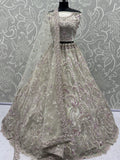 Lovable White Dori Embroidery Net Bridesmaid Lehenga Choli With Dupatta