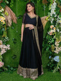 Lovely Black Embroidered Work Georgette Lehenga Choli - Zeel Clothing