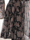Lovely Black Floral Printed Georgette Anarkali Pant Suit With Dupatta - Zeel Clothing