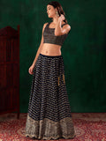Lovely Blue Sequins Georgette Party Wear Lehenga Choli With Dupatta