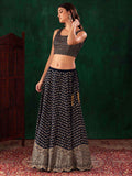Lovely Blue Sequins Georgette Party Wear Lehenga Choli With Dupatta - Zeel Clothing