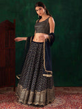 Lovely Blue Sequins Georgette Party Wear Lehenga Choli With Dupatta - Zeel Clothing