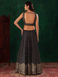 Lovely Blue Sequins Georgette Party Wear Lehenga Choli With Dupatta - Zeel Clothing