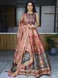 Lovely Brown Digital Printed Art Silk Lehenga Choli With Dupatta - Zeel Clothing