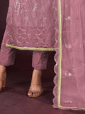Lovely Dusty Pink Sequins Net Party Wear Salwar kameez With Dupatta - Zeel Clothing
