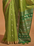Lovely Green Zari Weaving Silk Mehendi Wear Saree With Blouse - Zeel Clothing
