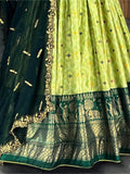 Lovely Light Green Dolla Silk Bandhani Print Lehenga Choli With Dupatta - Zeel Clothing