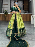 Lovely Light Green Dolla Silk Bandhani Print Lehenga Choli With Dupatta - Zeel Clothing