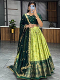 Lovely Light Green Dolla Silk Bandhani Print Lehenga Choli With Dupatta - Zeel Clothing