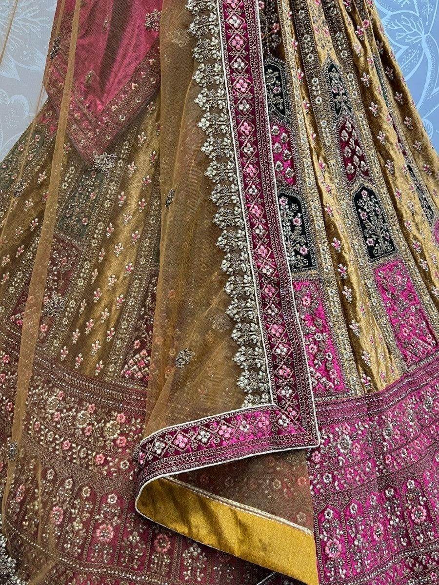 Lovely Maroon Dori Work Velvet Lehenga Choli With Double Dupatta - Zeel Clothing