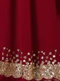 Lovely Maroon Sequins Georgette Designer Lehenga Choli With Dupatta - Zeel Clothing