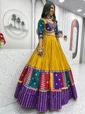 Lovely Mustard Yellow Embroidered Cotton Navratri Wear Lehenga Choli - Zeel Clothing