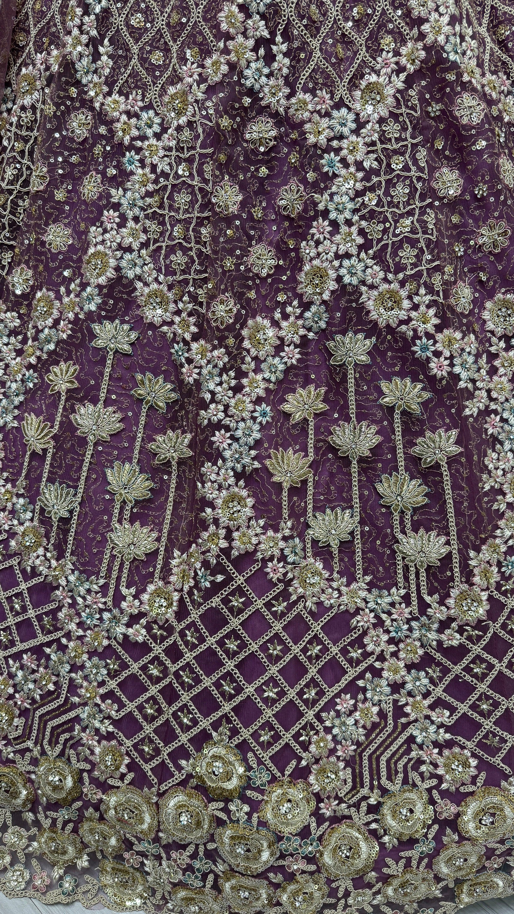 Lovely Pink Dori Embroidered Net Bridesmaid Lehenga Choli With Dupatta - Zeel Clothing