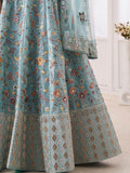 Lovely Turquoise Embroidered Silk Lehenga Choli With Dupatta - Zeel Clothing