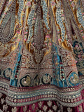 Lovely Yellow And Maroon Dori Work Velvet Bridal Lehenga Choli - Zeel Clothing