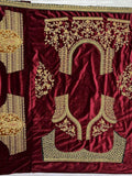 Lovely Yellow And Maroon Dori Work Velvet Bridal Lehenga Choli - Zeel Clothing