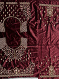 Magnetic Maroon Thread Work Bridal Lehenga Choli With Double Dupatta - Zeel Clothing