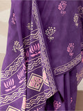 Magnetic Purple Digital Printed Silk Festival Wear Saree With Blouse - Zeel Clothing