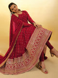 Magnetic Red Embroidered Georgette Wedding Wear Salwar Suit - Zeel Clothing