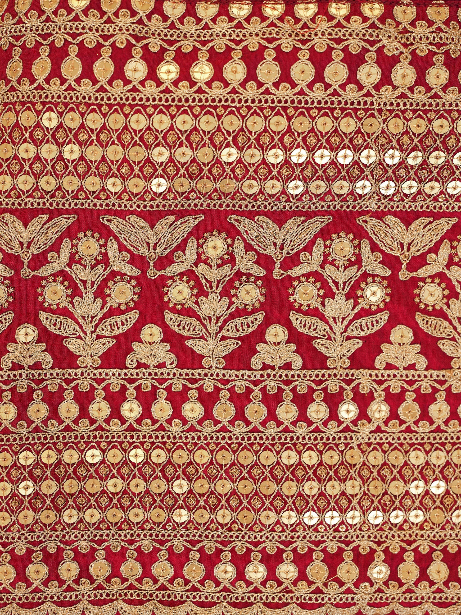 Magnetic Red Embroidered Georgette Wedding Wear Salwar Suit - Zeel Clothing