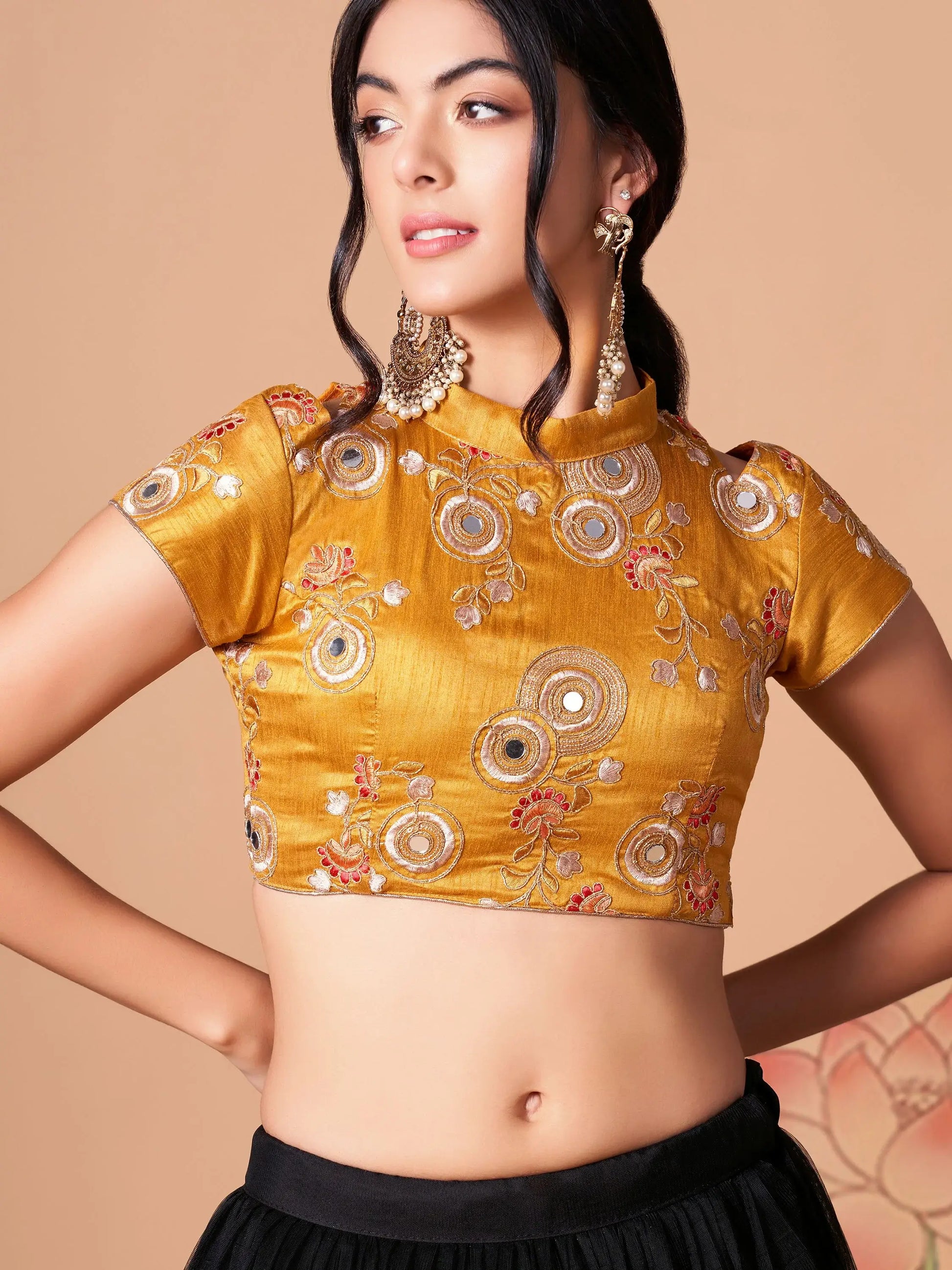 Magnificent Black Mirror Work Net Party Wear Lehenga choli - Zeel Clothing
